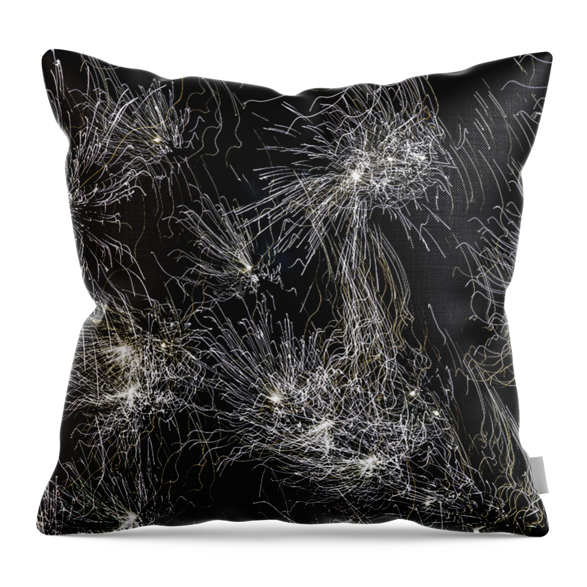 Fireworks Throw Pillow featuring the photograph Black Magic by Kate Hannon