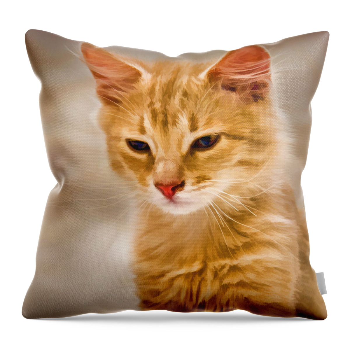 Blonde Throw Pillow featuring the painting Blondie by Steven Richardson