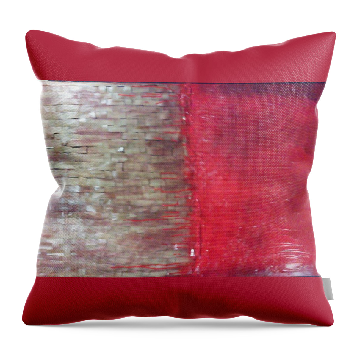Mixed Media Throw Pillow featuring the painting Blood and bone by Femme Blaicasso