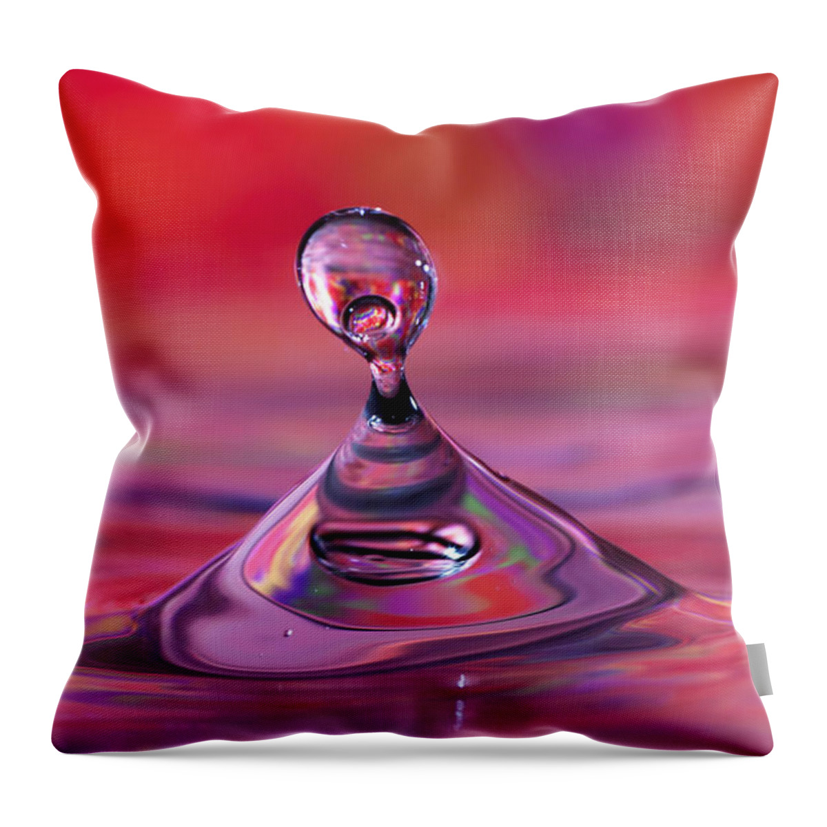 Abstract Throw Pillow featuring the photograph Bloop by Darren Fisher