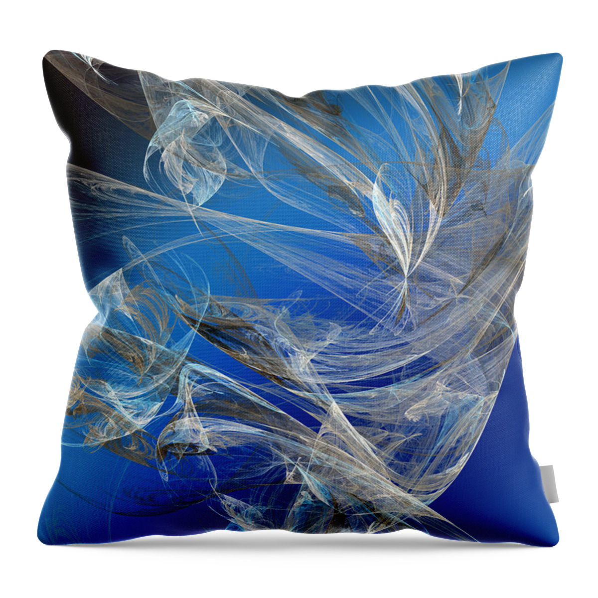 Fine Art Throw Pillow featuring the digital art Blue Legacy by Andee Design