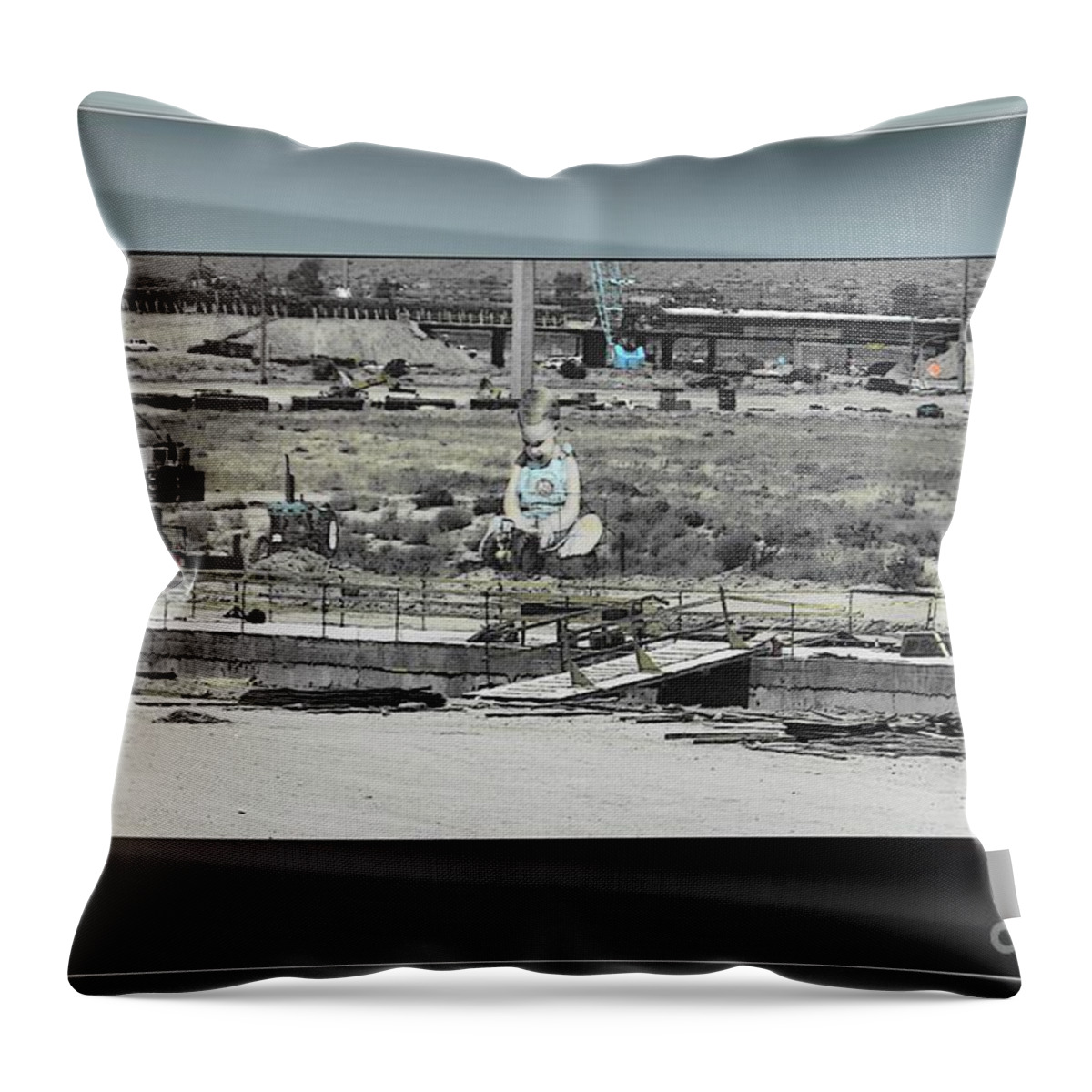 Baby Throw Pillow featuring the photograph Boys and their toys by Michelle Frizzell-Thompson