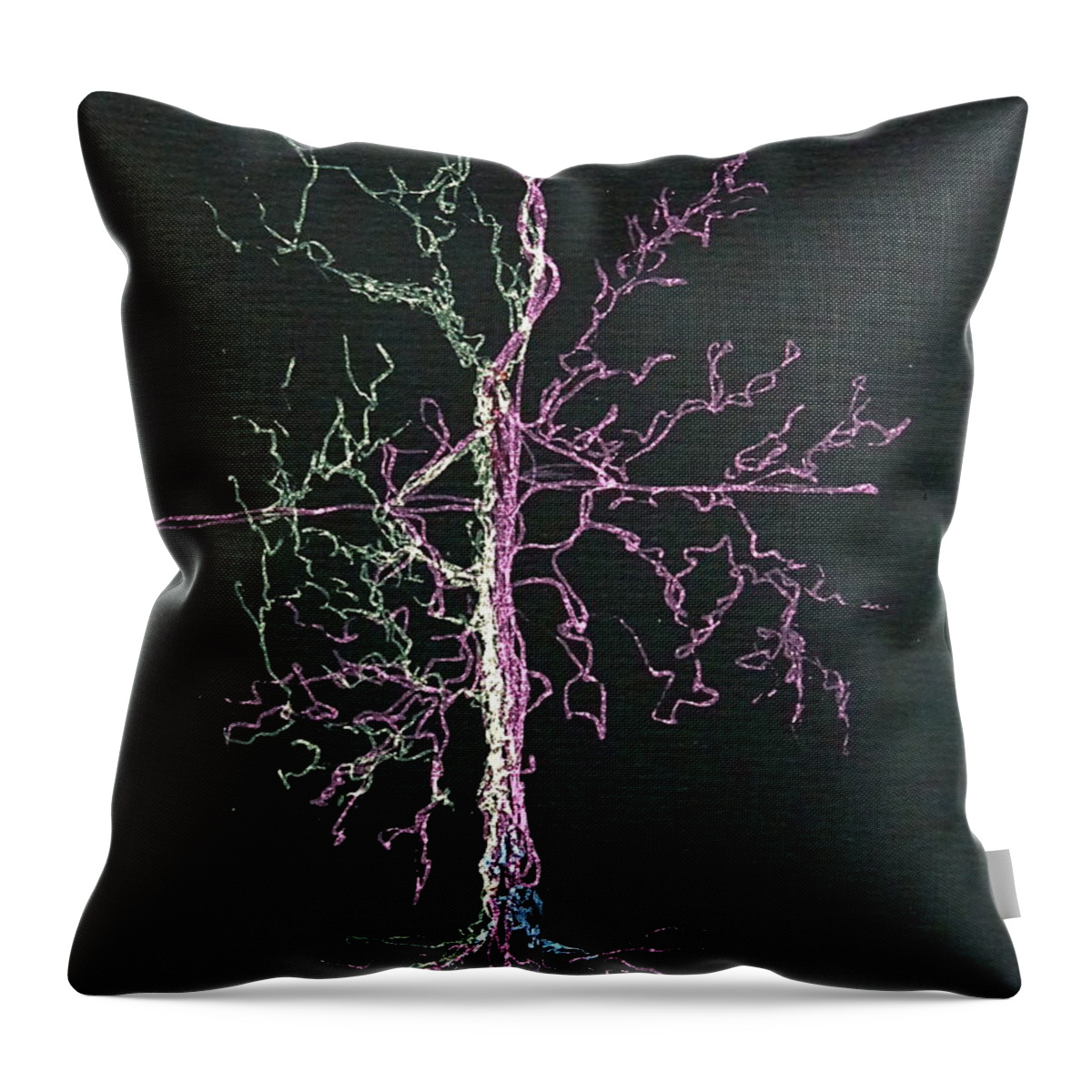 Bettye Harwell Art Throw Pillow featuring the drawing Branching Out by Bettye Harwell