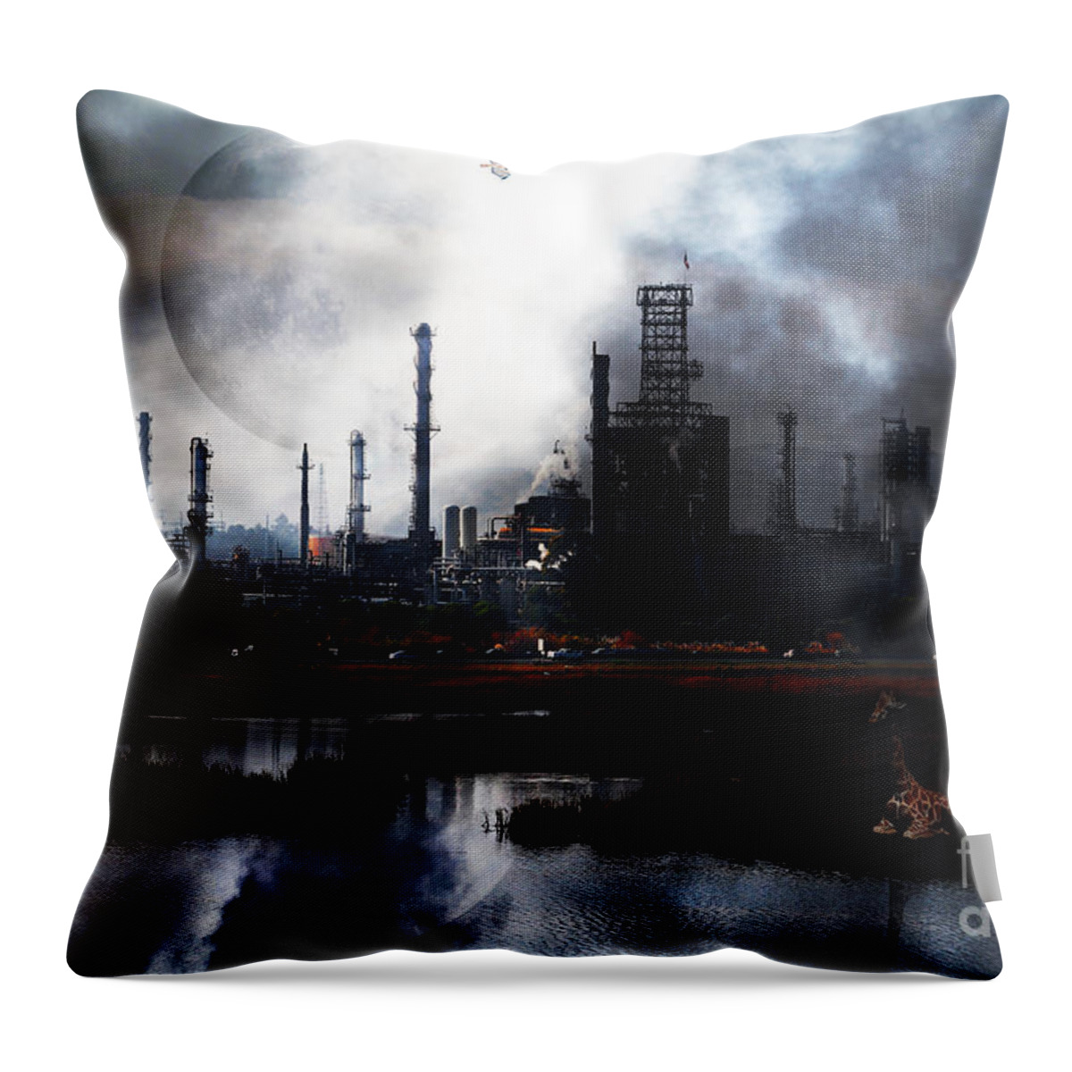 Bayarea Throw Pillow featuring the photograph Brave New World - Version 2 - 7D10358 by Wingsdomain Art and Photography