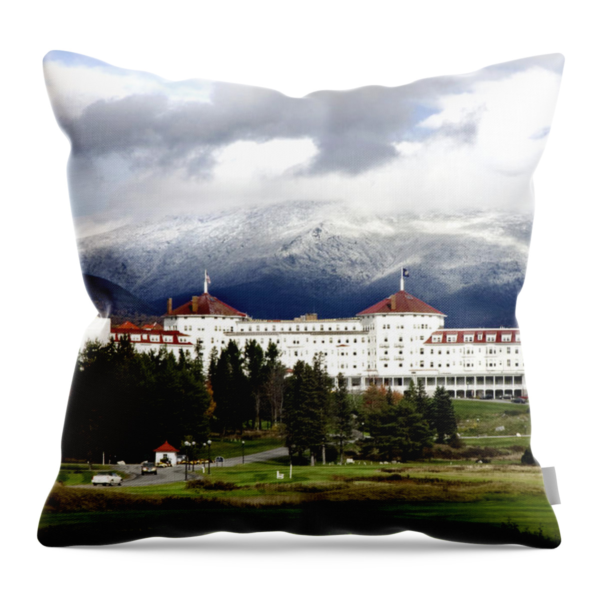 Clouds Throw Pillow featuring the photograph Bretton Woods II by Greg Fortier