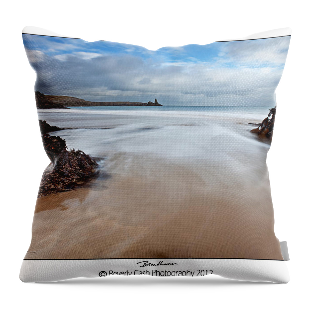 Broadhaven Throw Pillow featuring the photograph Broadhaven by B Cash