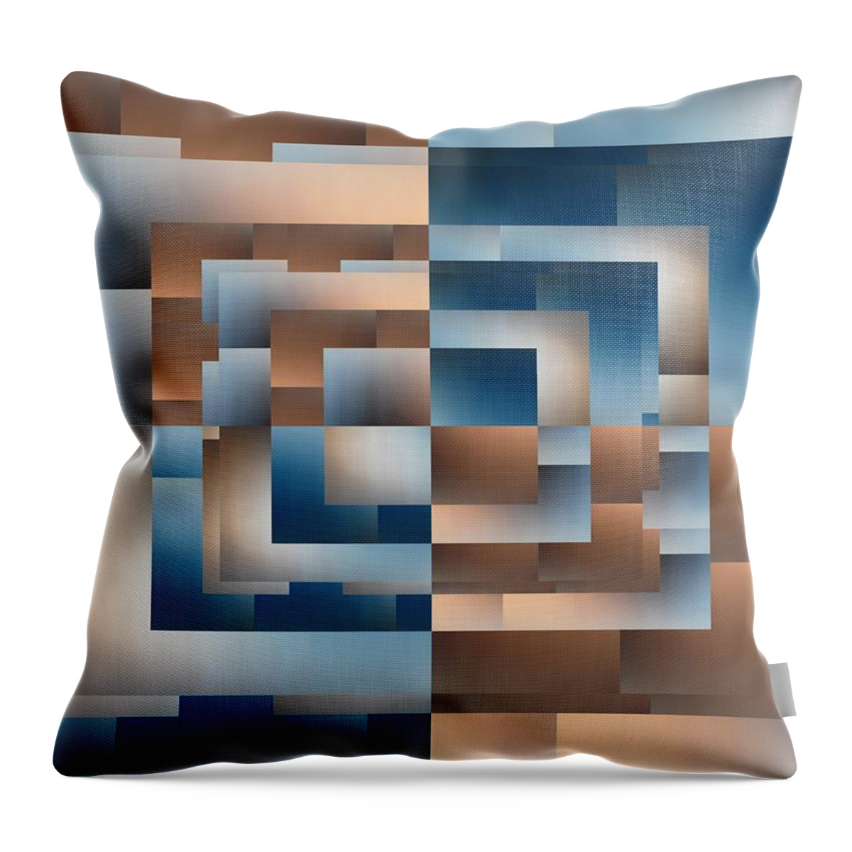Abstract Throw Pillow featuring the digital art Brushed 12 by Tim Allen