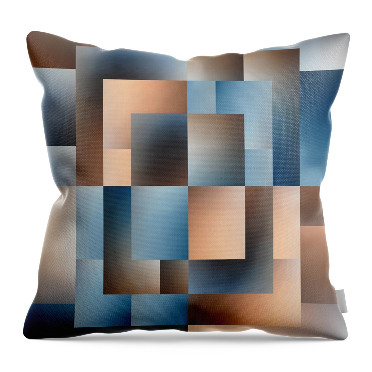 Abstract Throw Pillow featuring the digital art Brushed 14 by Tim Allen
