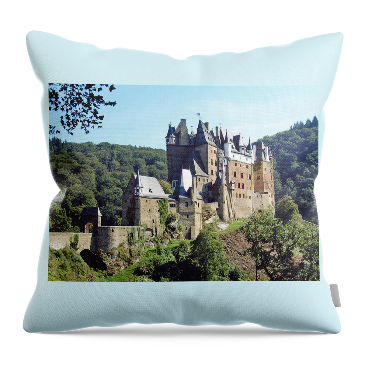 Europe Throw Pillow featuring the photograph Burg Eltz in Profile by Joseph Hendrix