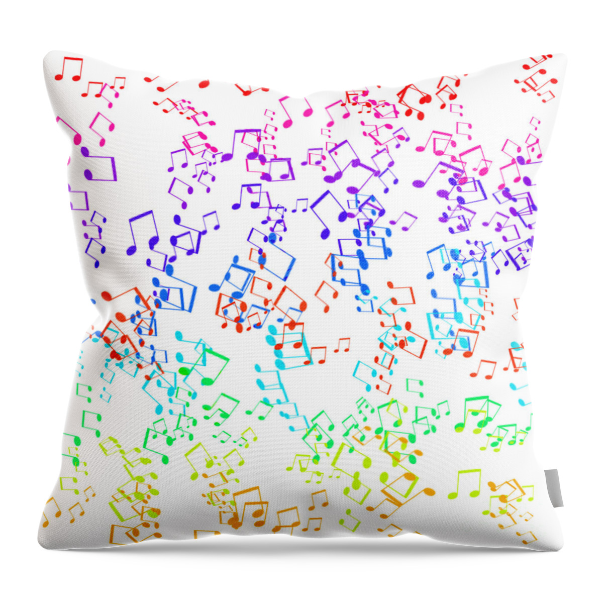 Music Throw Pillow featuring the digital art Cacophony by Susan Stevenson