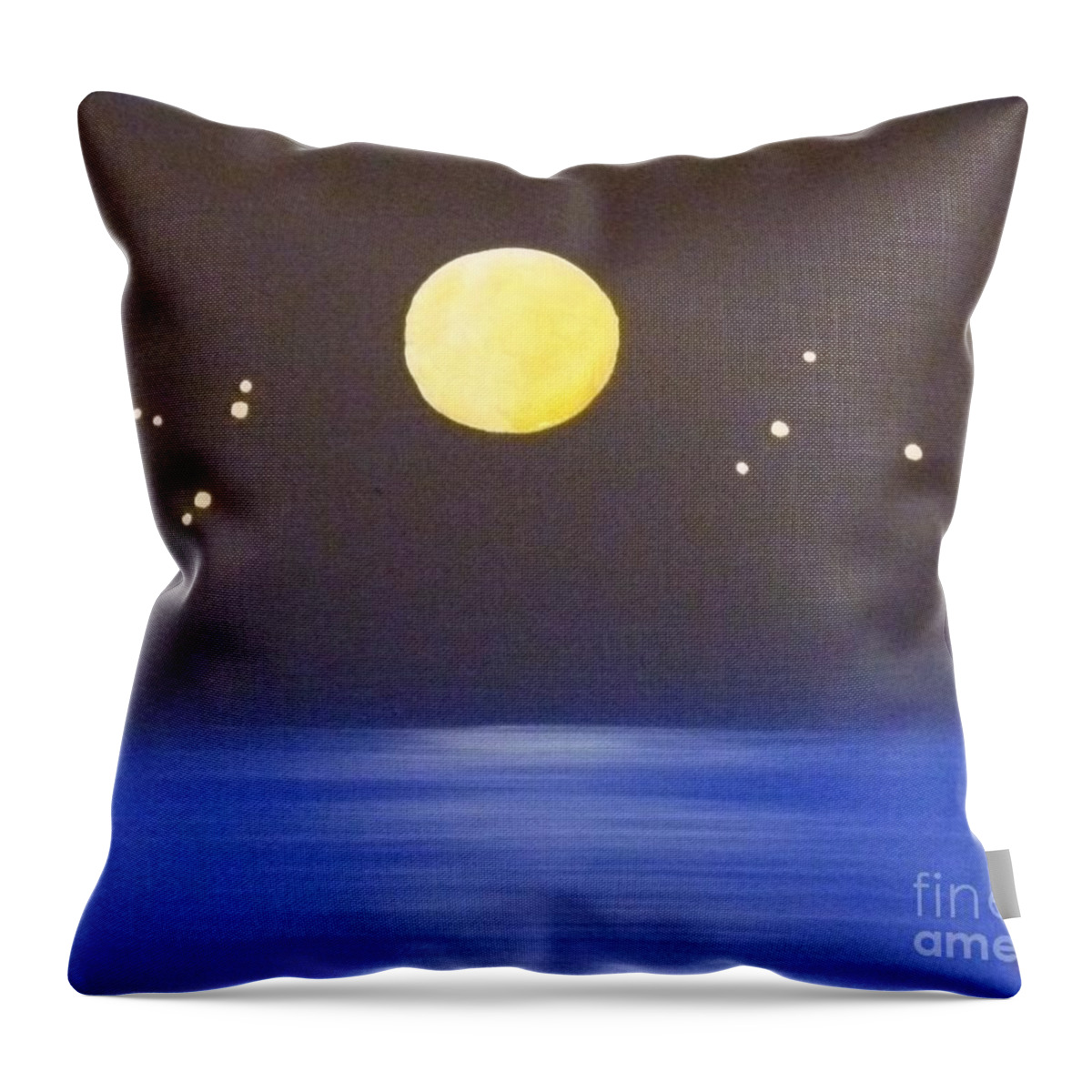 Destiny Throw Pillow featuring the painting Capricorn and Libra by Alys Caviness-Gober