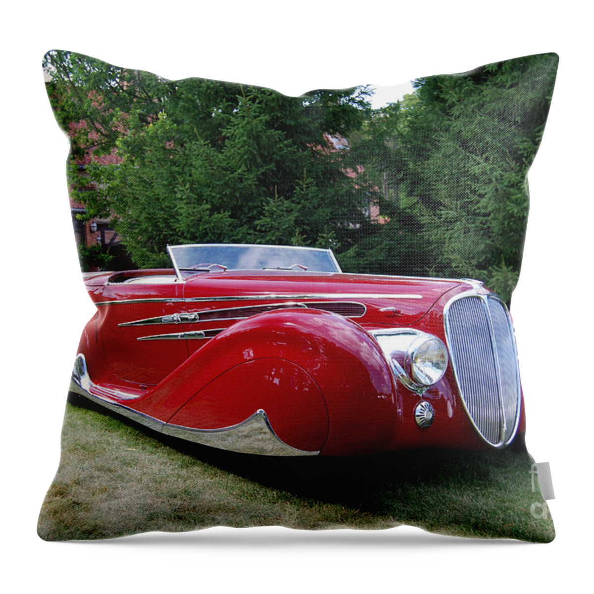 Automobile Throw Pillow featuring the photograph Car at Meadowbrook by Grace Grogan