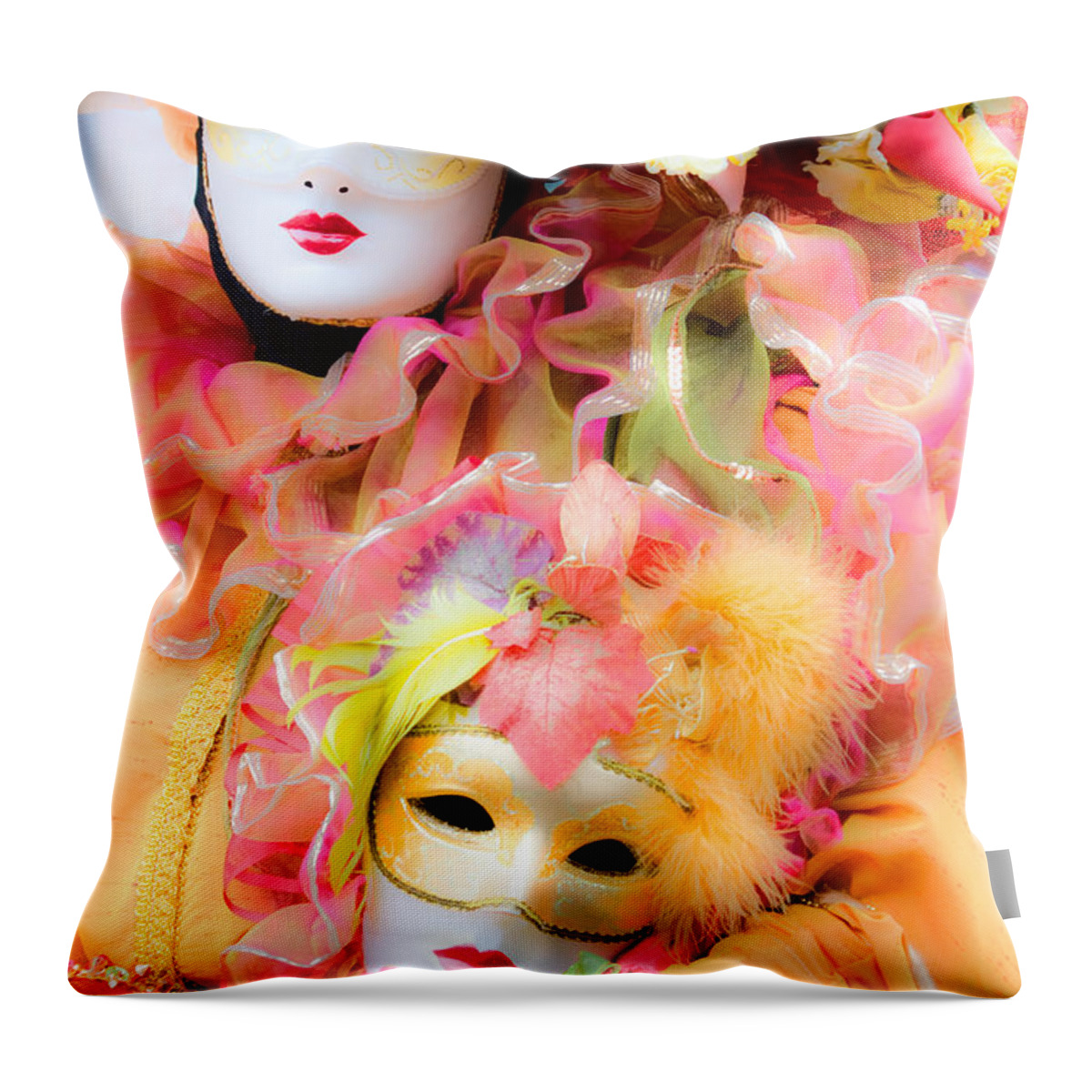Carnaval Throw Pillow featuring the photograph Carnival Mask by Luciano Mortula