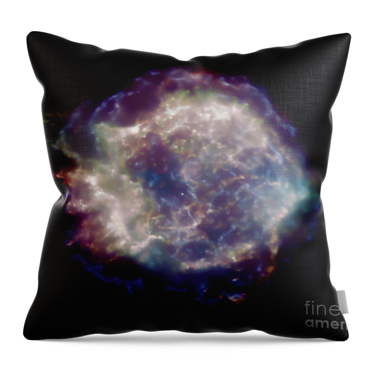 Chandra Throw Pillow featuring the photograph Cassiopeia A by Nasa
