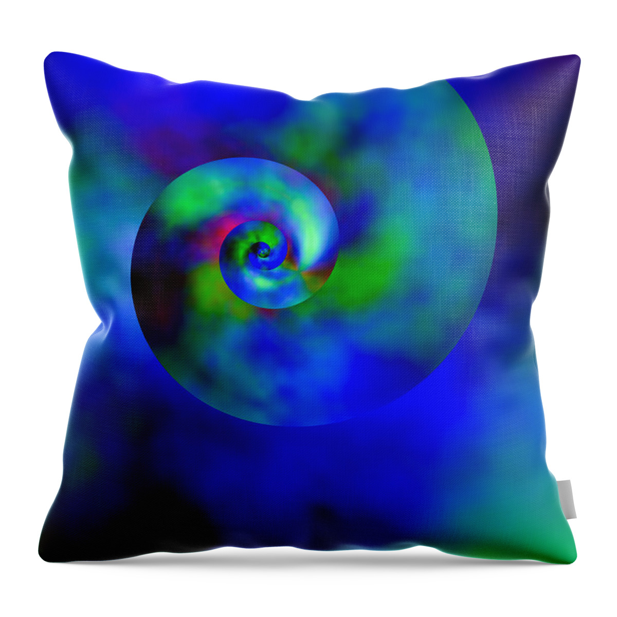Nautilus Throw Pillow featuring the digital art Celestial Nautilus by Hakon Soreide
