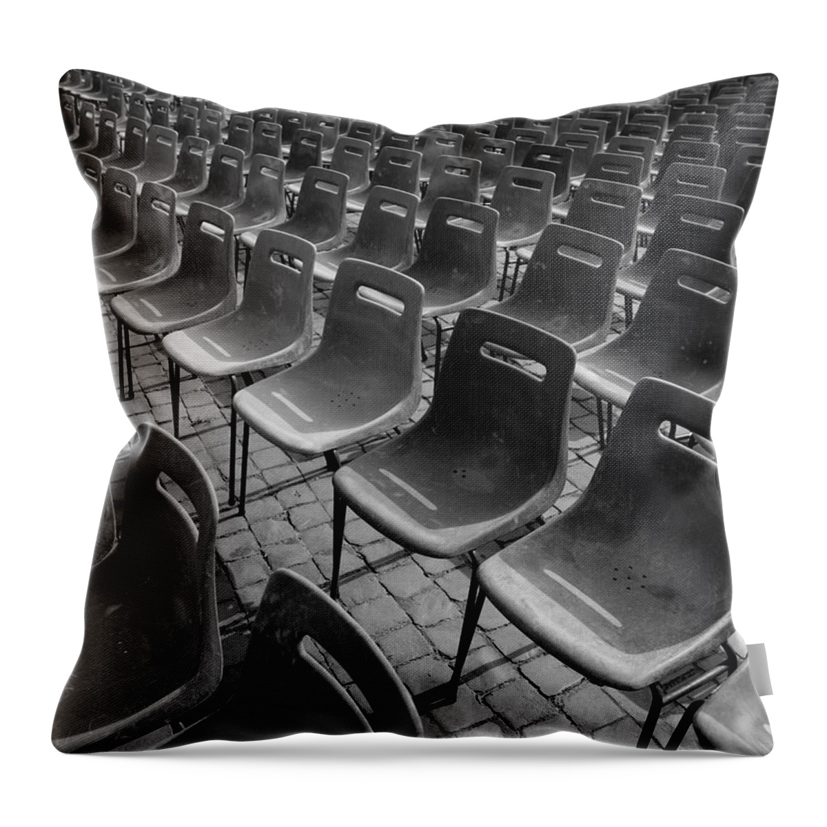 Chair Throw Pillow featuring the photograph Chairs by Keith Levit