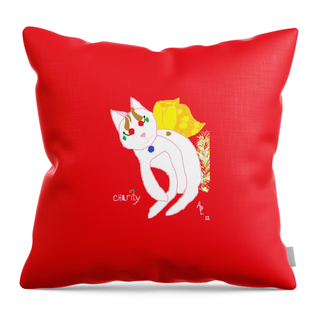 Cherries Jubilee Throw Pillow featuring the painting Cherries Jubilee by Anita Dale Livaditis