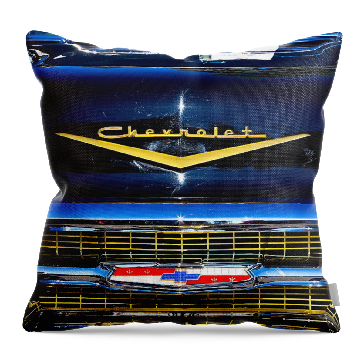 Chevrolet Throw Pillow featuring the photograph Chevrolet by Burney Lieberman