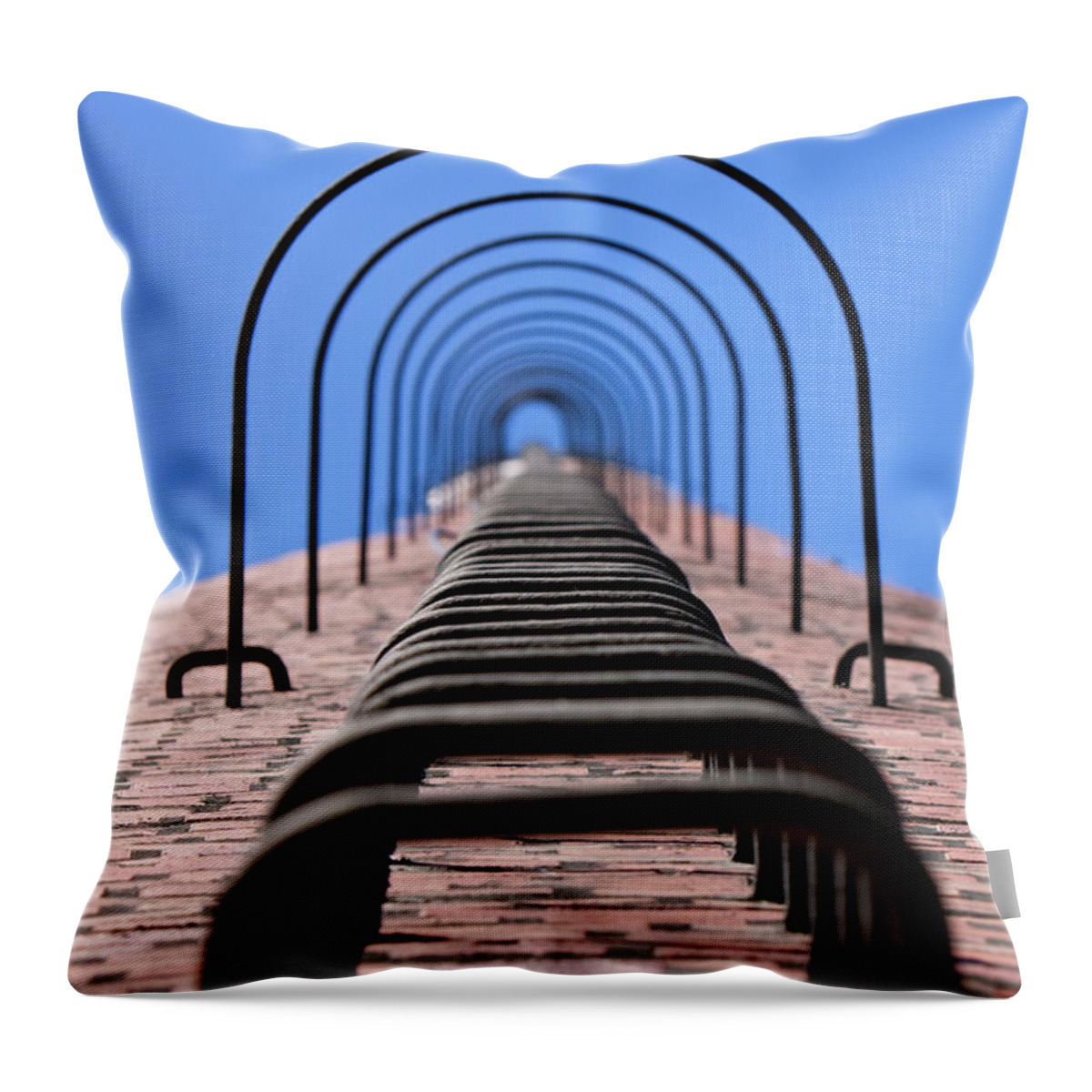 Bauwerke Throw Pillow featuring the photograph Chimney by Joerg Lingnau