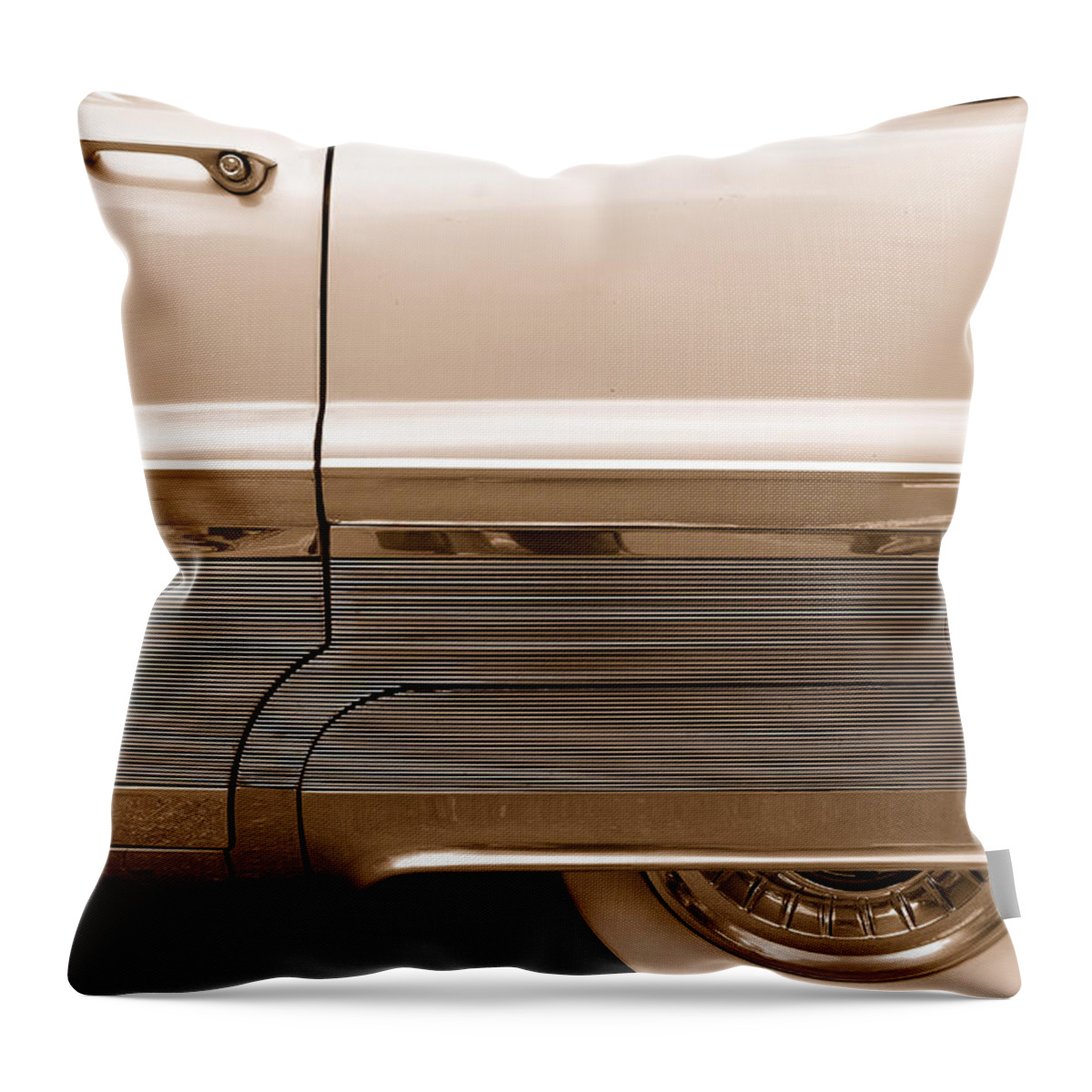 Automobiles Throw Pillow featuring the photograph Chrome by John Schneider