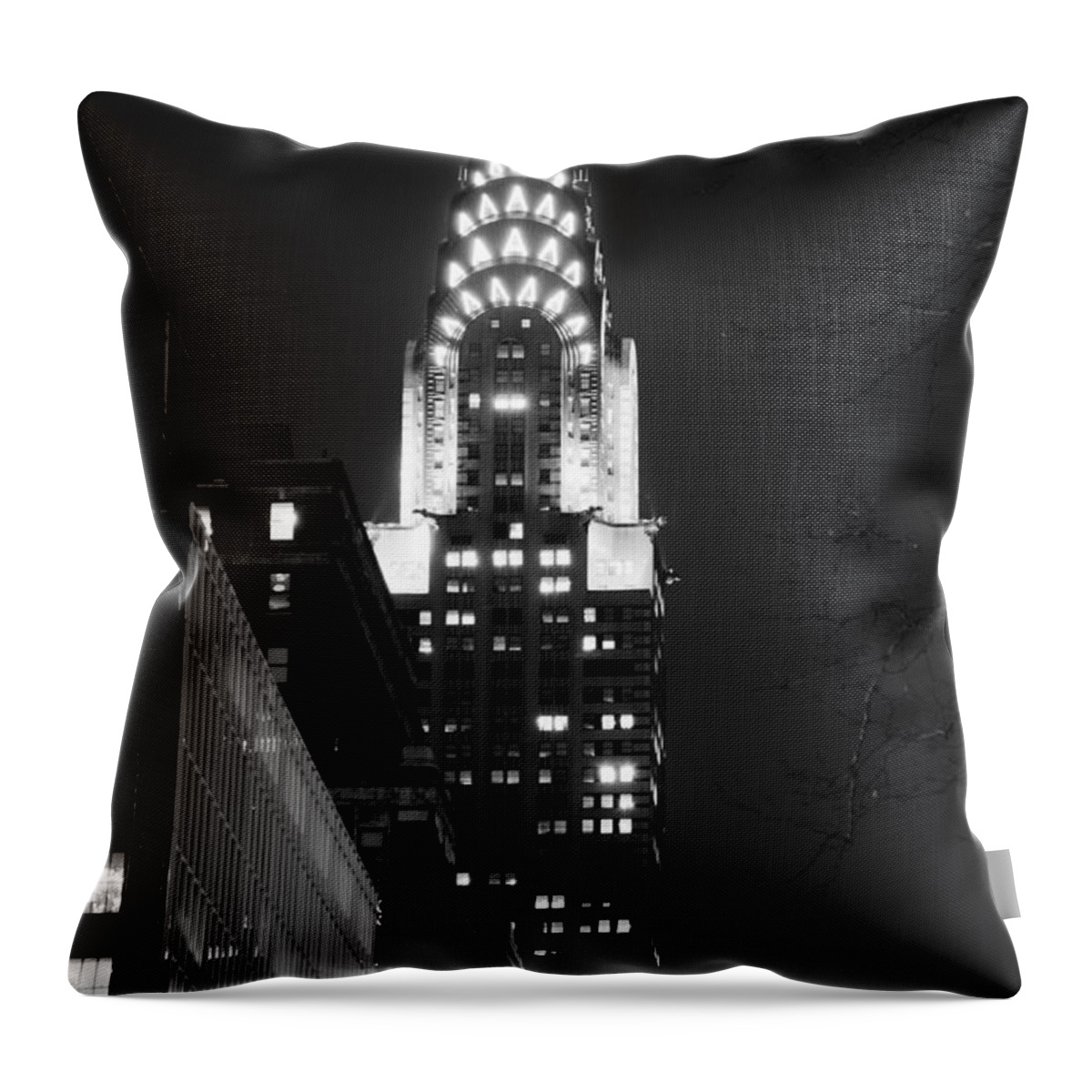 New York City Throw Pillow featuring the photograph Chrysler Building by Michael Dorn