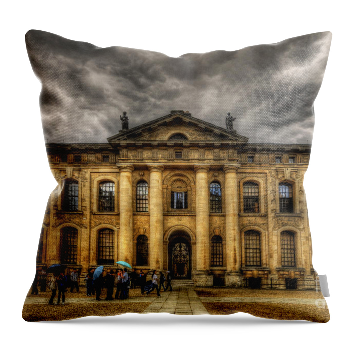 Yhun Suarez Throw Pillow featuring the photograph Clarendon Building - Oxford by Yhun Suarez