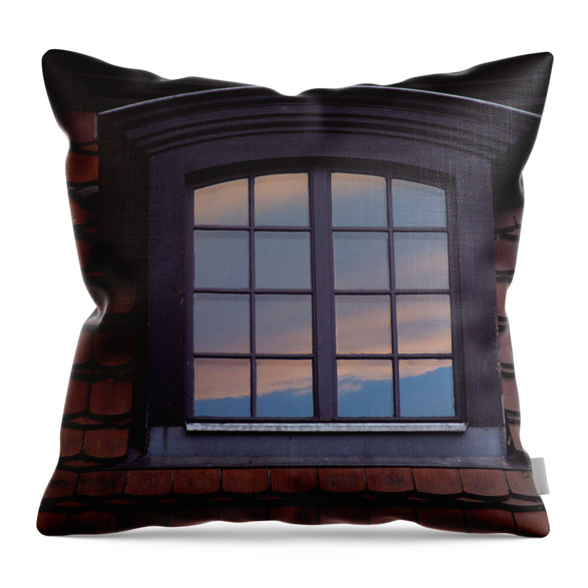 Window Throw Pillow featuring the photograph Cloud Reflections by Brent L Ander