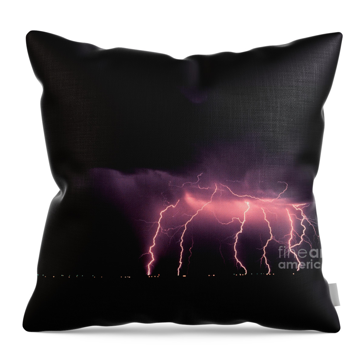 Science Throw Pillow featuring the photograph Cloud-to-ground Lightning by Science Source