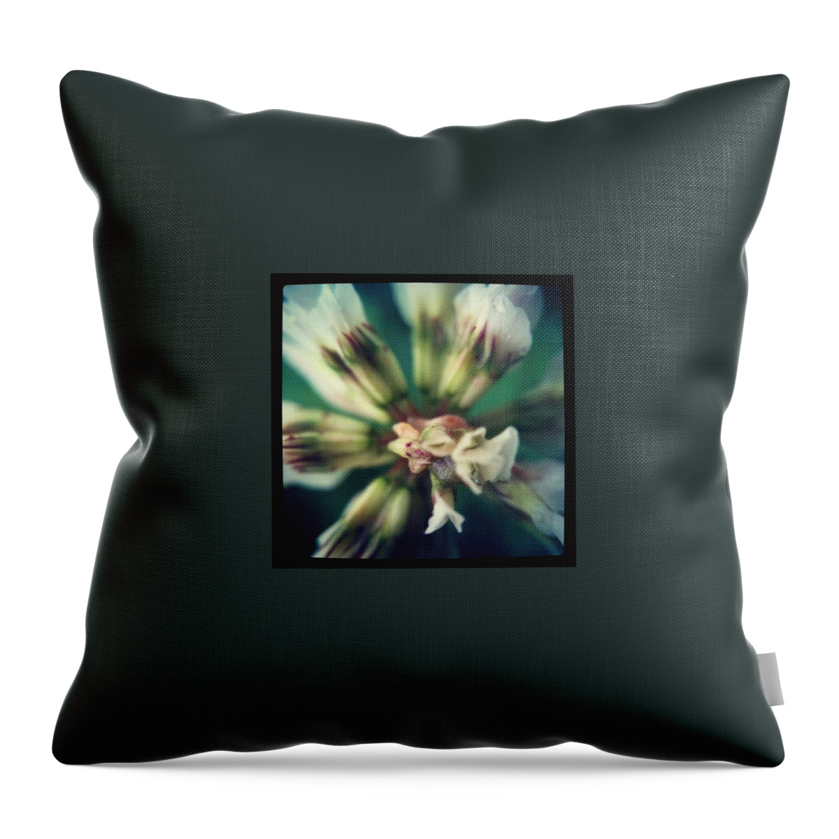 Clover Throw Pillow featuring the photograph Clover Flower Close Up by Vicki Field