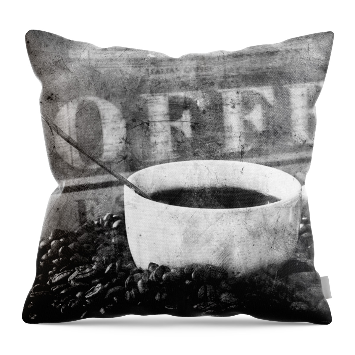 Aroma Throw Pillow featuring the photograph Coffee II by Darren Fisher