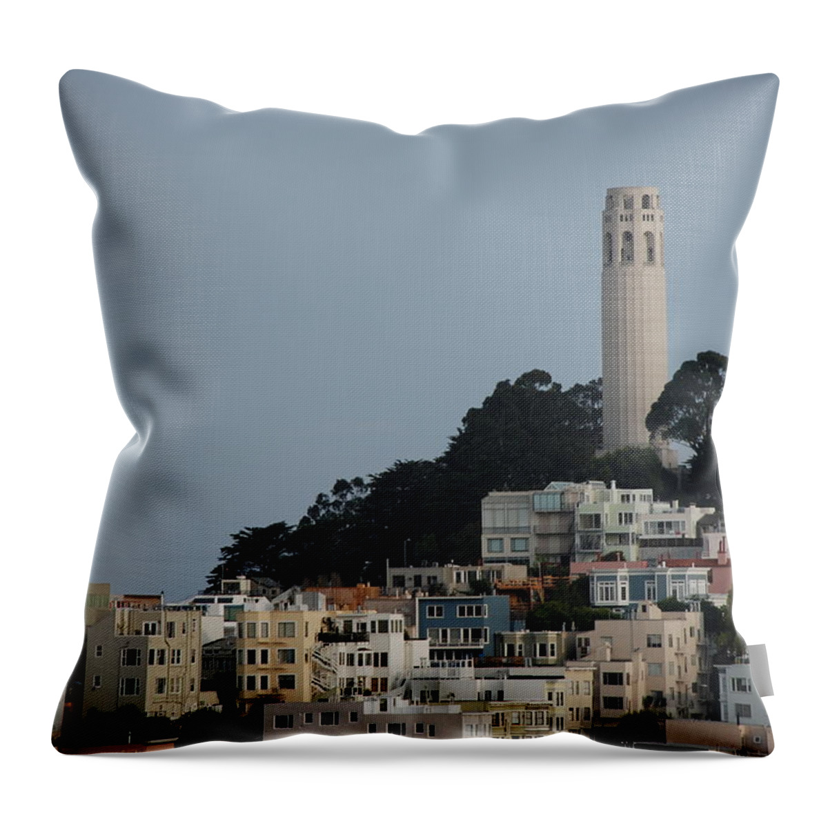San Francisco Throw Pillow featuring the photograph Coit Tower by Eric Tressler