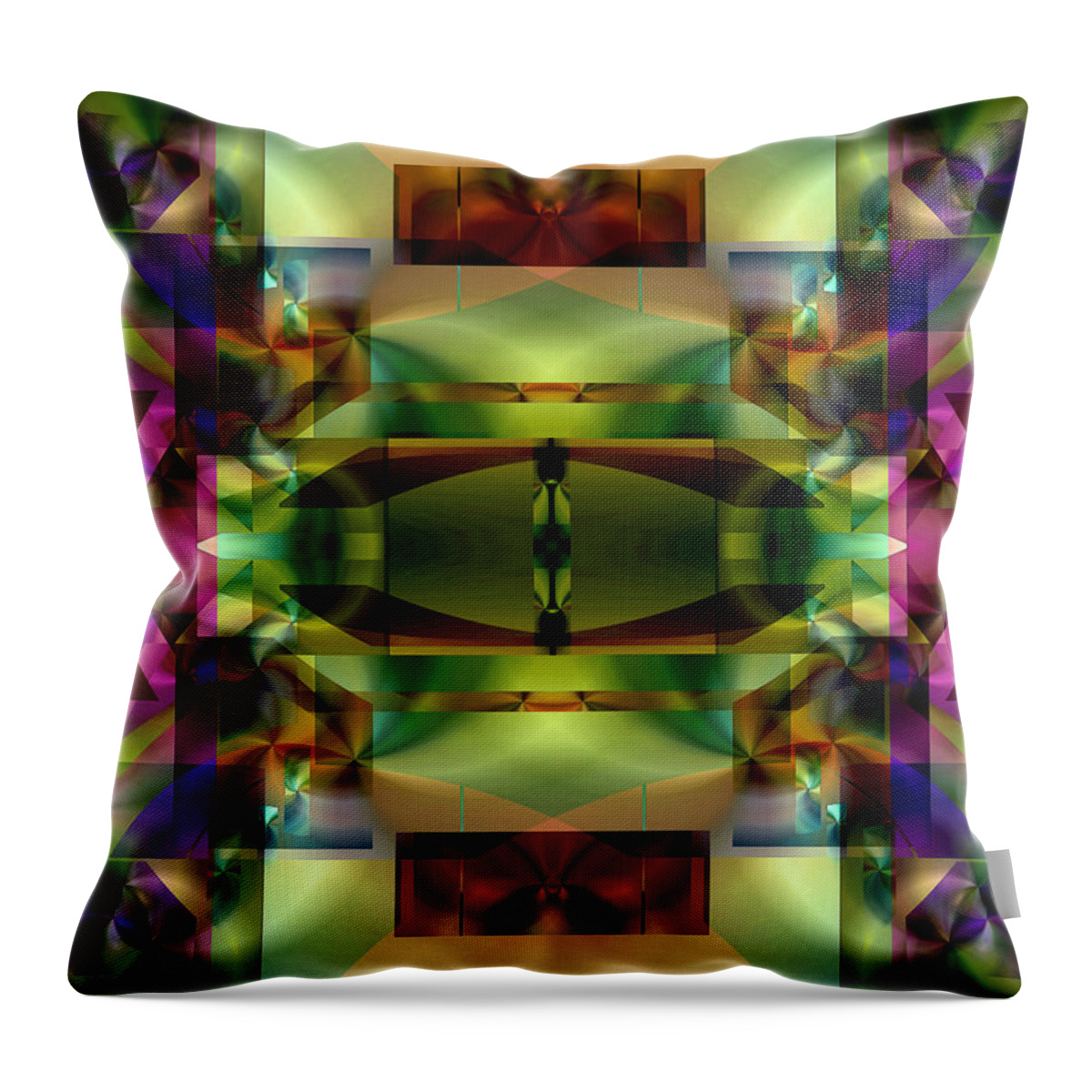 Abstract Throw Pillow featuring the digital art Color Genesis 1 by Lynda Lehmann
