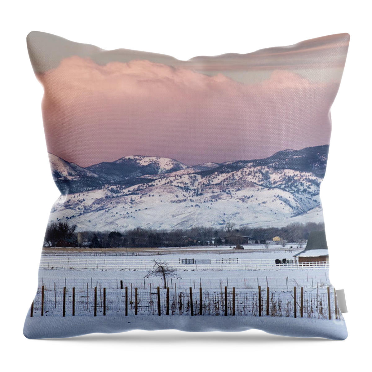 Sunrise Throw Pillow featuring the photograph Colorado Rocky Mountain Sunrise by James BO Insogna