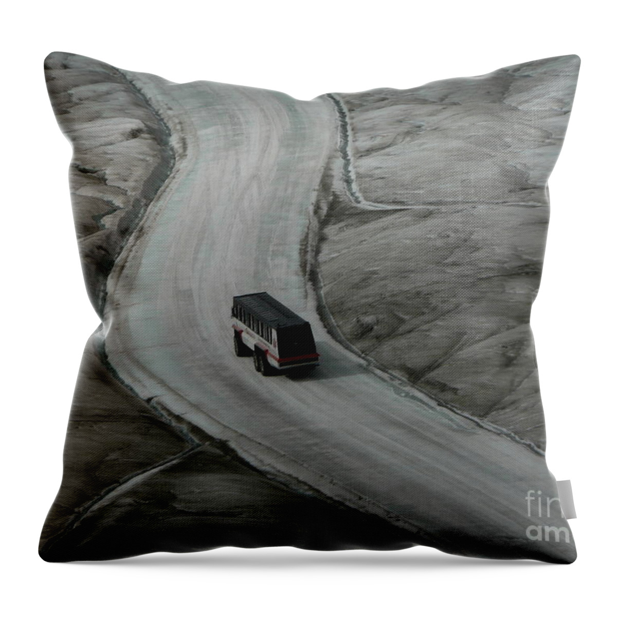Columbia Throw Pillow featuring the photograph Columbia Icefield Glacier Adventure by Laurel Best