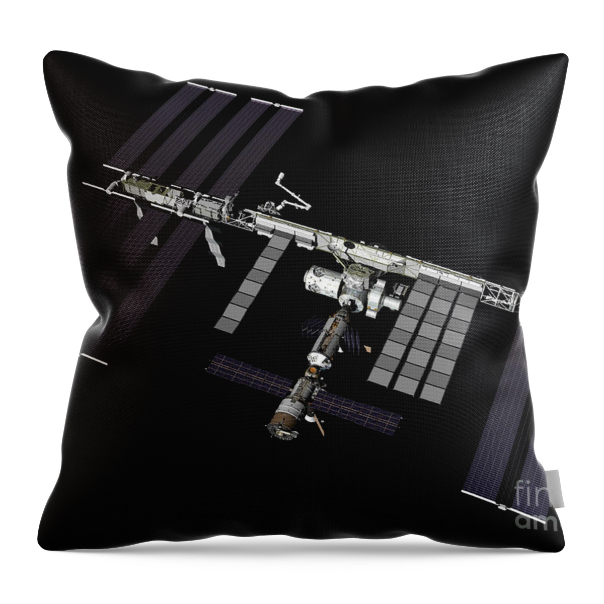 Color Image Throw Pillow featuring the digital art Computer Generated View by Stocktrek Images