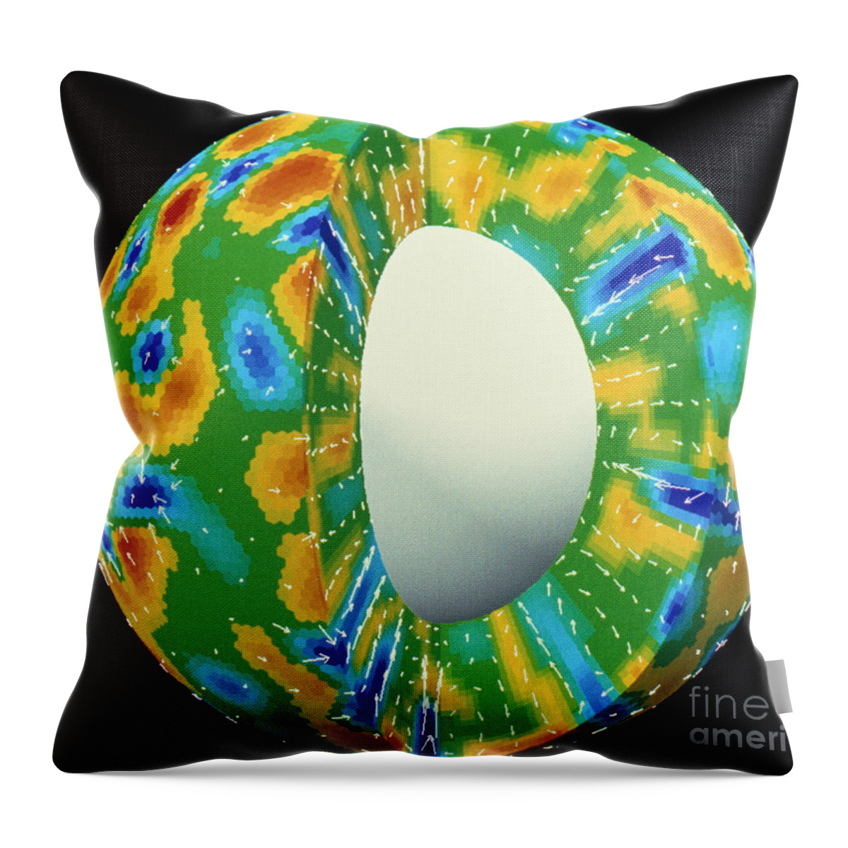 Computer Model Throw Pillow featuring the photograph Computer Model Of Earth With Hot by Los Alamos National Laboratory