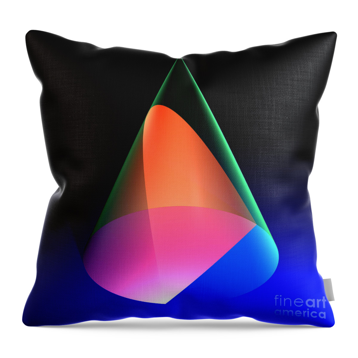 Circle Throw Pillow featuring the digital art Conic Section Parabola 6 by Russell Kightley
