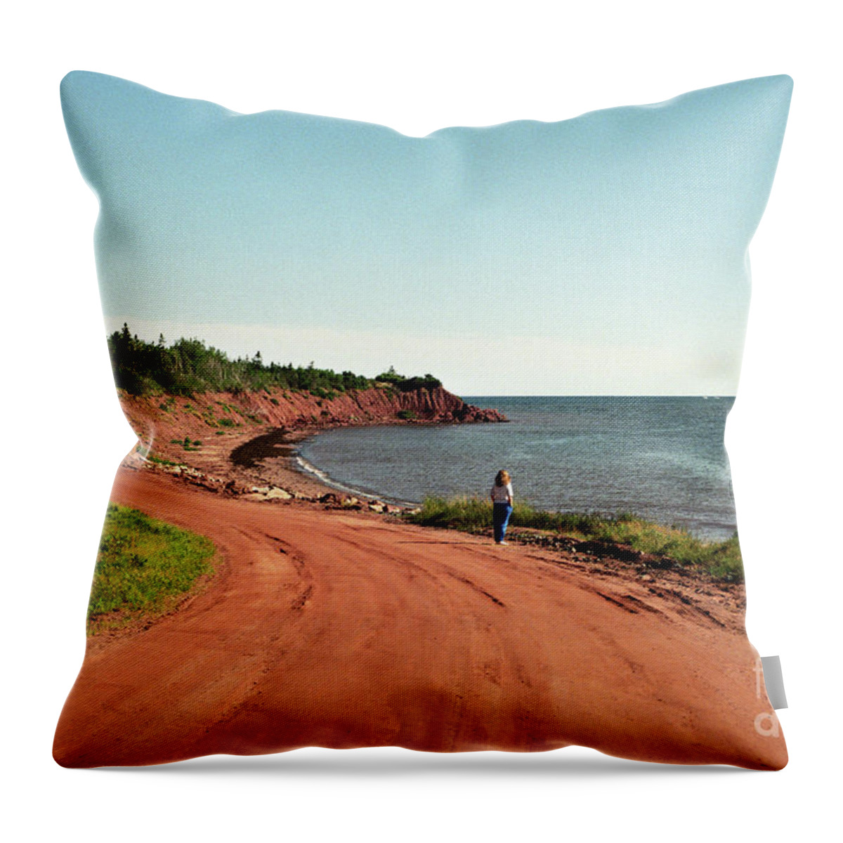 Prince Edward Island Throw Pillow featuring the photograph Contemplation by Kathy McClure