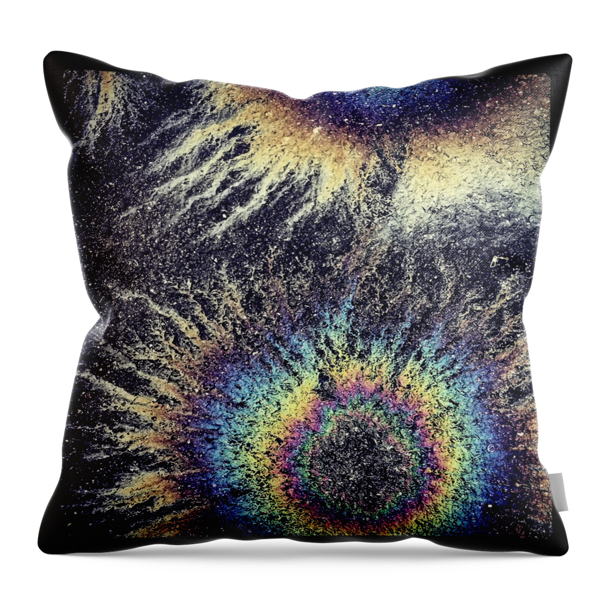 Kg Throw Pillow featuring the photograph Cosmic Oil-B by KG Thienemann