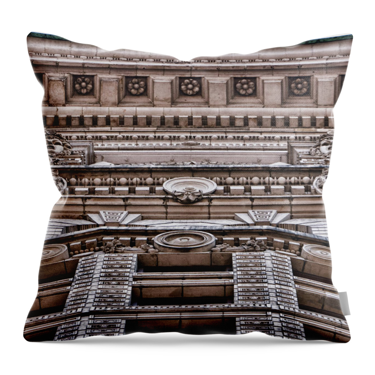Flatiron Facade Throw Pillow featuring the photograph Could this be Oz by S Paul Sahm