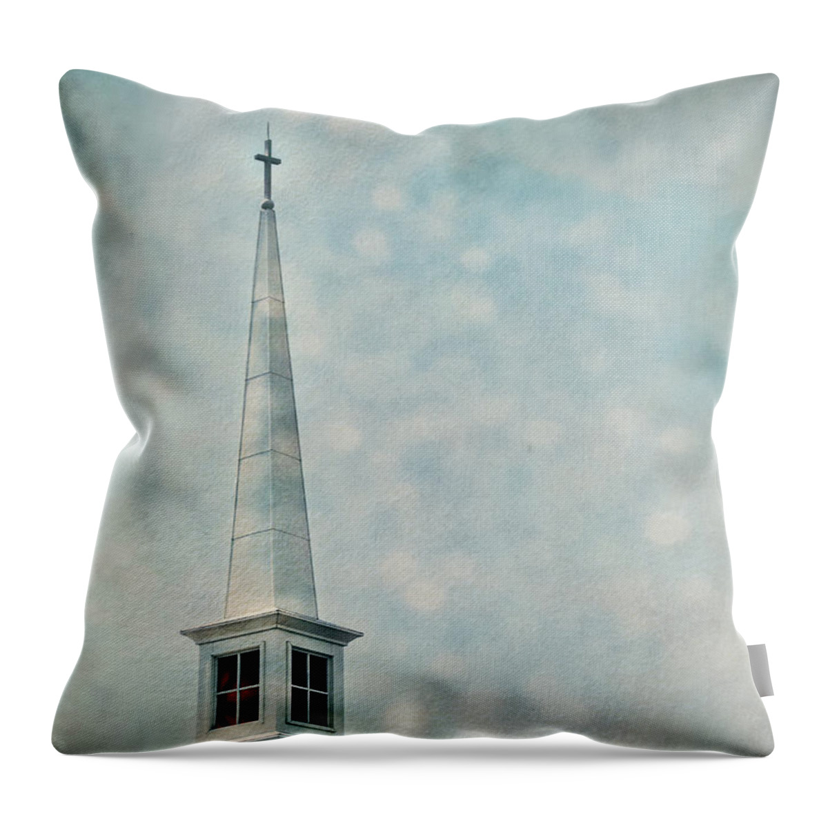 Christian Throw Pillow featuring the photograph Country Church by Stephanie Frey