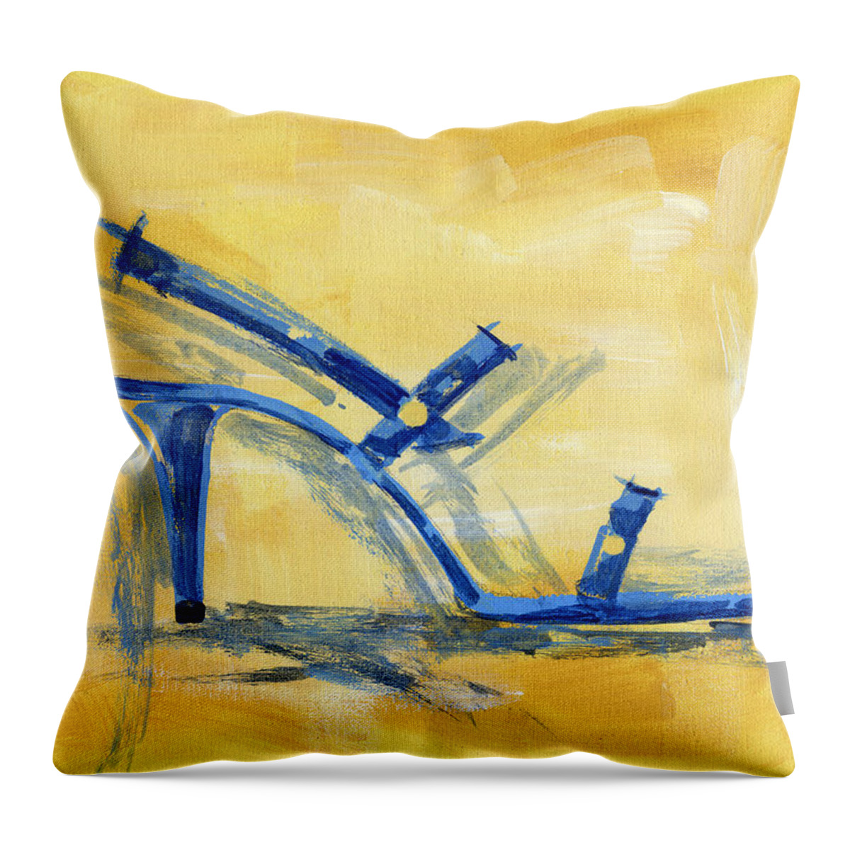 Style Throw Pillow featuring the painting Country Faire by Richard De Wolfe