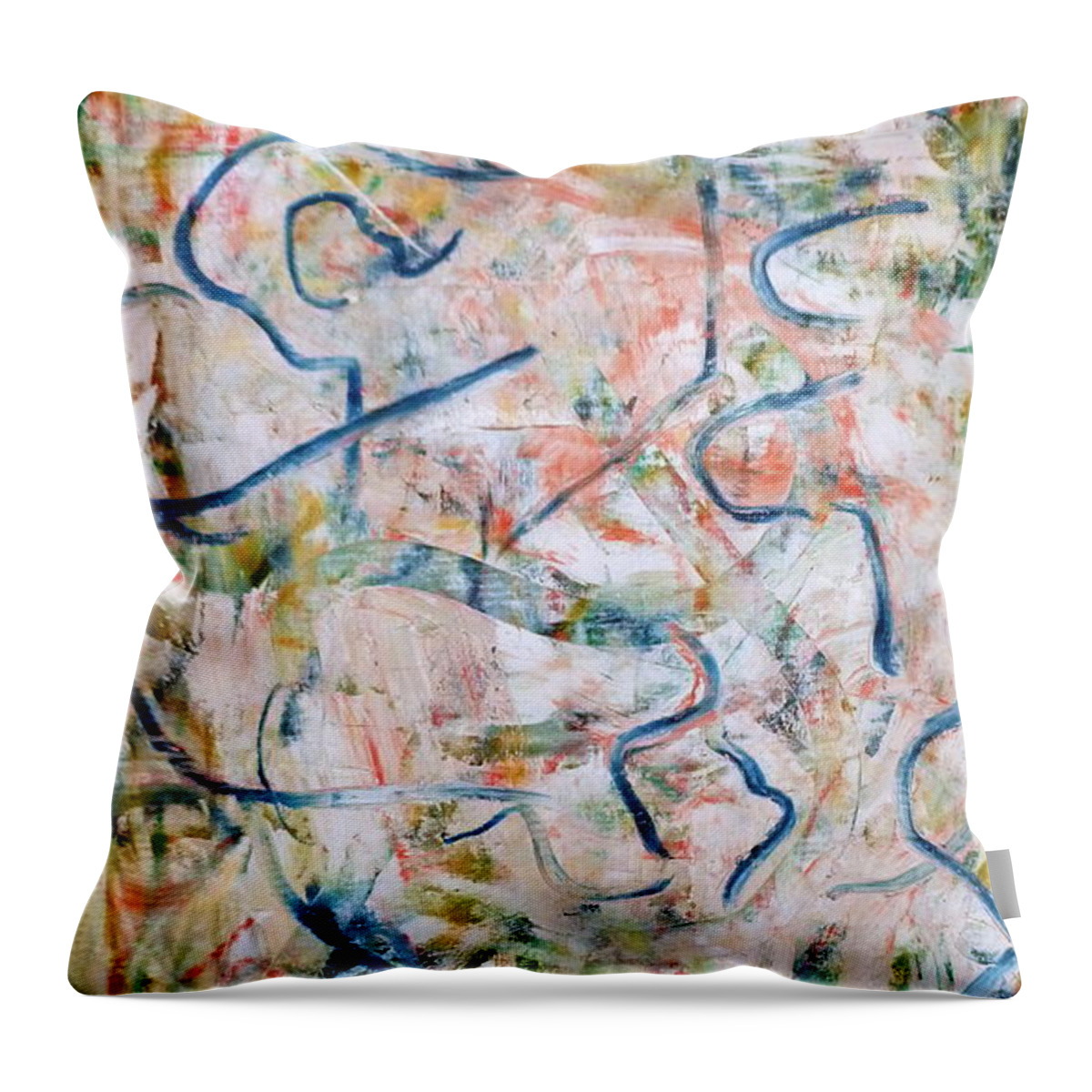  Throw Pillow featuring the painting Couple In Bed by JC Armbruster