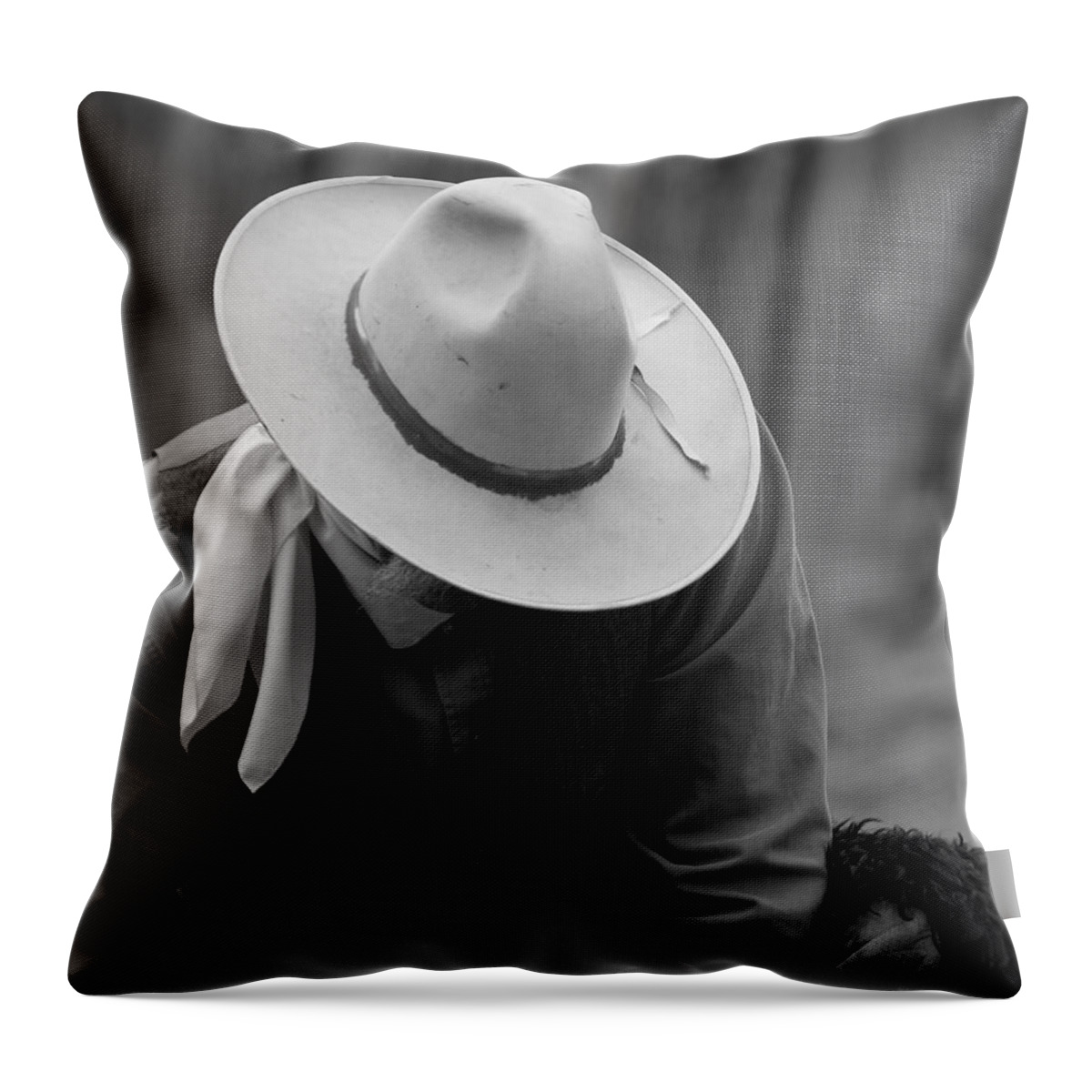 Hats Throw Pillow featuring the photograph Cowboys Signature by Diane Bohna