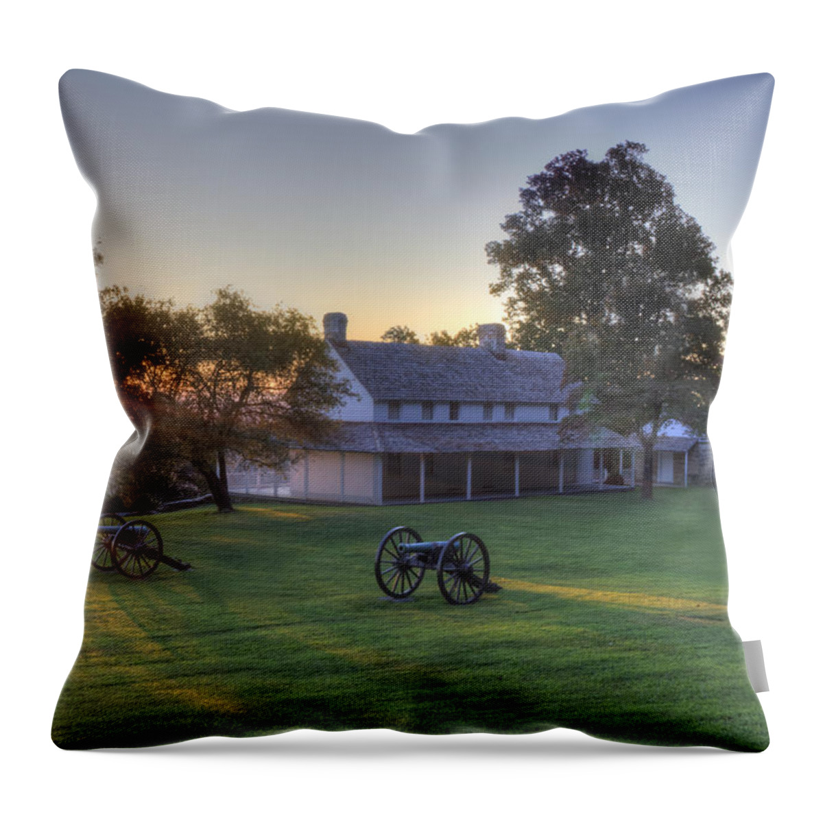 Battle Throw Pillow featuring the photograph Cravens House by David Troxel