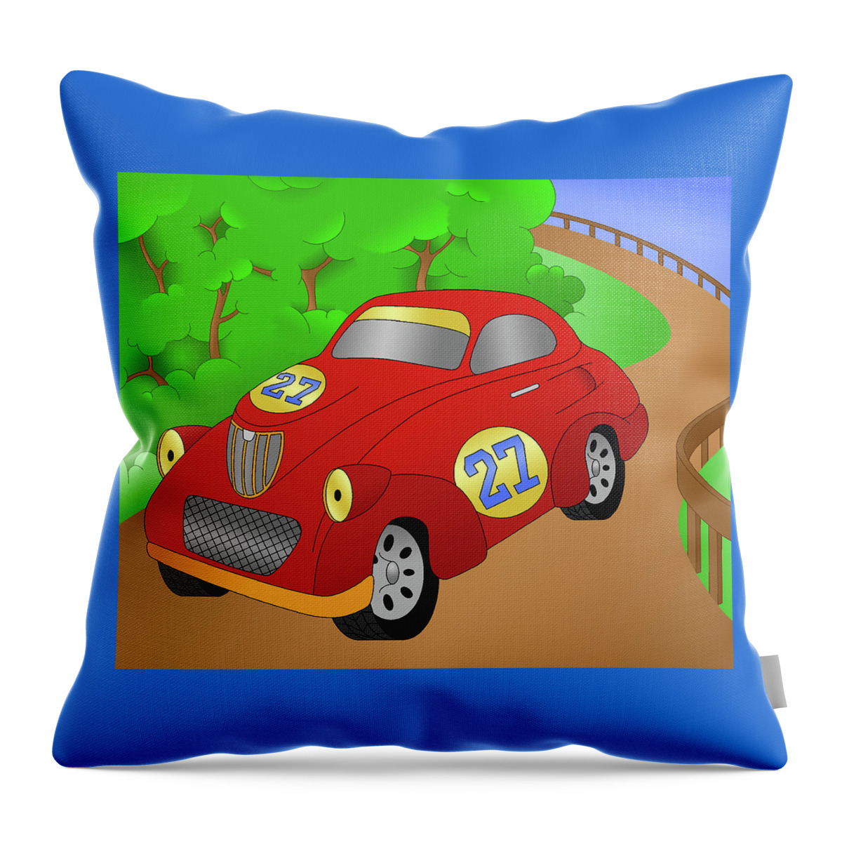 Auto Throw Pillow featuring the digital art Cruiser by Alison Stein