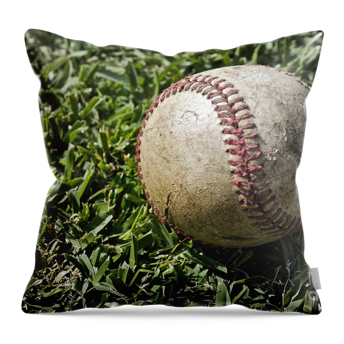 Baseball Throw Pillow featuring the photograph Cure For Spring Fever by Gwyn Newcombe