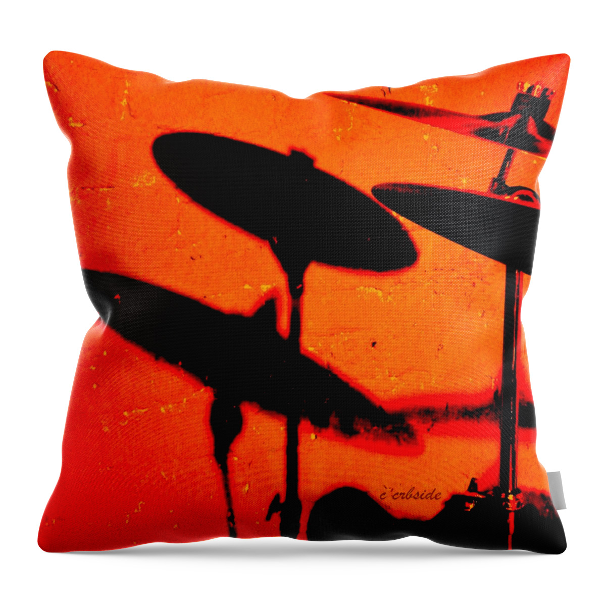 Cymbals Throw Pillow featuring the photograph Cymbalic by Chris Berry