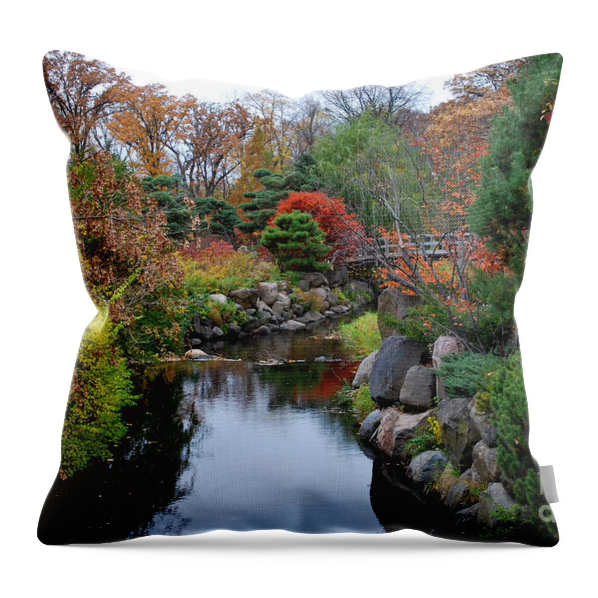 Bridge Throw Pillow featuring the photograph Cypress Bridge by Nancy Mueller