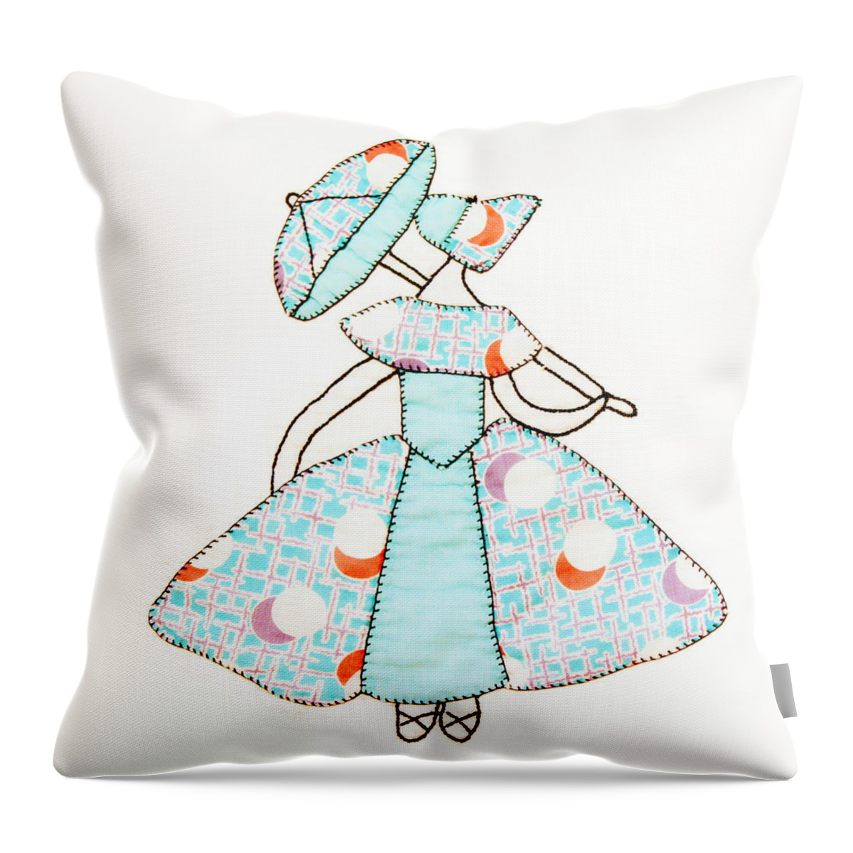 Dance Throw Pillow featuring the photograph Dancer and Parasol 1 by Marilyn Hunt
